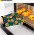 JEOCODY Boho Hippie Daisy Heat Resistant Pot Holders, Thickening Non-Slip Oven Mitts Kitchen Accessories