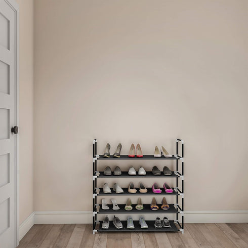 5-Tier Closet, 20 Lavish Home Shoe Storage Rack Shoe Organizer for Bathroom, Entryway Footwear Shelf Holds Pairs