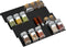 Adjustable Acrylic Spice Drawer Organizer Rack, Expandable from 8 Inch to 16 Inch for Seasoning Jars