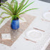 EMAAN 2 Pack Premium Rectangle Table Plastic Tablecloth, Rose Gold Dot Confetti, Disposable Party Table Cloths, 54 x