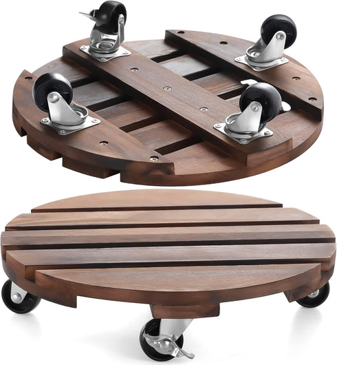 2pack 12" Plant Caddy Plant Stand with Wheels Rolling Plant Stand Heavy