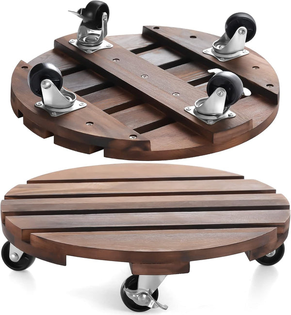 2pack 12" Plant Caddy Plant Stand with Wheels Rolling Plant Stand Heavy