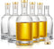 Mfacoy Set of 6 Clear Glass Bottles, 6 oz, Reusable, T-Top Cap,