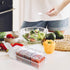 Clear Seasoning Box 4 PCS/Set, Acrylic Spice Rack with Spoon, Lid & Tray for Salt Pepper Sugar