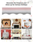 Ombre Mantle Scarf for Fireplace, Blush Pink and Gray Gradient Indoor Mantel Top Runner, 17 x 70 Inch