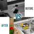 TAILI Sponge Holder with Strong Suction Cup, Dish Sponge Caddy Inside Sink Removable, Rustproof Aluminum for Sponges