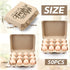 Zhanmai 50 12 Count Dozen 3 4 Pcs Natural Paper Pulp Egg Cartons Blank Bulk Vintage Classical x Style Square Chicken
