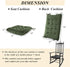 2 Set Rocking Chair Cushions Indoor Velvet Chair Pads High Back and Seat Cushion Piece Green