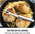 Rada Cutlery Carving Fork, Silver Handle, Made in USA