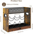 MYFEST 3-Tier Countertop Counters, 18 Wine Rack, Coffee Syrup Rack Organizer With Drawer for Coffee Bar, Tabletop