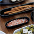 roro Modern Minimalist Matte Black Oval Pinch Bowls, Handmade Ceramic Stoneware for Spices, Sauces, Set of 2