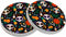 oFloral Floral Skull Coasters for Drinks Day of The Dead Bone Colorful Ethnic