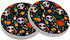 oFloral Floral Skull Coasters for Drinks Day of The Dead Bone Colorful Ethnic