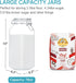 78oz 3 Pack 8 Vtopmart Glass Food Storage Jars with Airtight Clamp Lids, Large Kitchen Canisters for Flour, Cereal