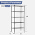 FDW 5 Tier Pantry Shelves, Adjustable Storage Rack Metal Shelf NSF Units for Kitchen, Garage, Small Places, Black