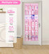 MISSLO Kids Over the Door Shoe Organizer, Pink Hanging Rack with 28 Pockets for Baby Toddler Room Decor