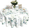 SuQKXCo Spring Eucalyptus Leaves Round Tablecloth 60 Inch Summer Tablecover Waterproof Table Cloth
