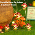 Libreath 10FT 30LEDs Mushroom Decor Mushroom String Lights Princess Fairy Light Room Decor Battery Powered for Spring