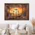 Balgardekor Christian Three Crosses Painting, Canvas Print Wall Art for Home Decor Bedroom Living Room