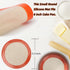 6 Inch Round Baking Mats, Food Grade Silicone Mats for 6 Inch Cake Pan/Tortilla Maker, 6 Inch Tortilla Press Liner, for Small Cake/Tortilla/Pie/Pizza, Non-Stick Reusable(Round 5.5" Orange, 3PCS) by AMYONE