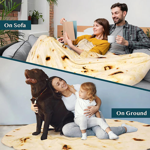 40in Burrito Tortilla Blanket Baby Stuff Shower White Elephant Gifts for Kids Throw Blankets Wrap Swaddle Toddler Boy