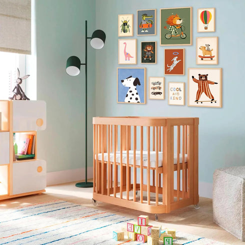 Aroutde 12Pcs Cartoon Animal Canvas Wall Decor Nursery Room Playful Animals Prints Modern Artwork for Kids Room