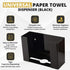 Oasis Creations Paper Towel Dispenser, Wall Mounted or Countertop Holder, Holds 250 Paper Towels, Black