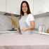 EPEDIC 52X70 Inch,Kitchen Oval Tablecloth with Embroidery Tassel Tablecloth, Coffee Color Plaid Oval Tablecloth Dining