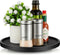 Black 10" Lazy Susan Turntable Organizer for Cabinet, Wooden Tray for Dining, Pantry, Kitchen, Bathroom Decor