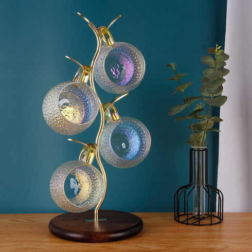 HoroM Gold Coffee Mug Tree, Countertop Coffee Mug Holder Stand, Mug Rack