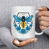 Celestial Bee Ceramic Coffee Mug, Floral Moon Stars Tea Cup, Gift for Women Men Friend Coworker (15oz)