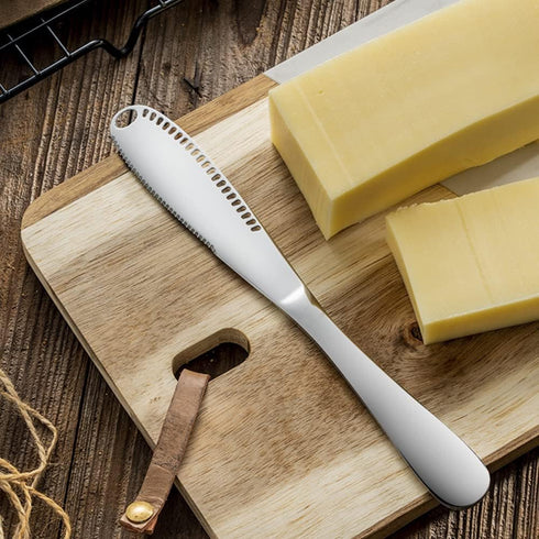 Butter Knife, Stainless Steel Butter Cutter Slicer, 3 In 1 Multi Function Cheese Knife, 2 PCS