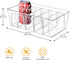 Puricon 4 Pack Pantry Organization Bins for Kitchen Fridge Countertop, Stackable Clear Plastic Storage