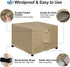 25L 25W 17H Inch, OutdoorLines Outdoor Waterproof Patio Ottoman Covers - Square UV-Proof Patio Side Table Cover