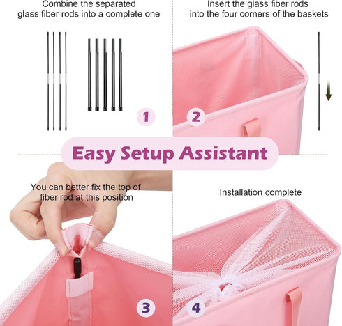 Odonata Slim Laundry Hamper, Collapsible Laundry Basket Thin Dirty Clothes Basket, Narrow Laundry Bag Foldable Dirty