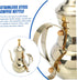 SHOWERORO Arabic Coffee Pot, Whistling Teakettle for Stovetop, Stainless Steel Hand Brewing Tea Pot