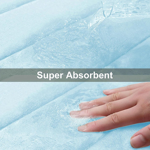Buganda Memory Foam Bath Mat Rug 47" x 17" Ultra Soft Non-Slip Water Absorbent Machine Washable for Bathroom