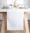 D'Moksha Homes Chambray Cream and White Table Runner 13 x 36 Inch