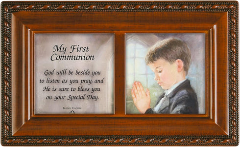 Cottage Garden First Communion God Beside You Music Box - Plays Handel's Hallelujah