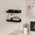 12 Inches 2 Pack, Black Acrylic Wall Shelf for Home, Acrylic Organizer Shelves for Wall, Wall Mounted Storage Display