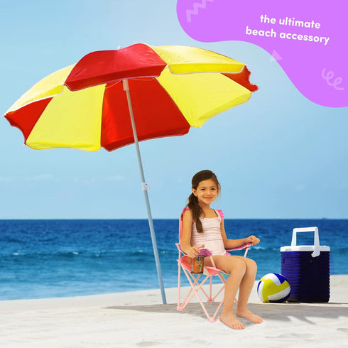 2 5 Toy To Enjoy Outdoor Unicorn Kids Camping Chair - Foldable Childrens Chair for Camping, Tailgates, Beach, Fishing