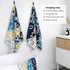 Set, 8 Set SEMAXE Bath Towel Piece Towel for Bathroom, Quick Dry Cotton Towels with Hanging Loops, Easy Care, Geometric