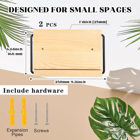 2 Hallway(9.84'' Mifoci Pcs Wall Mounted Shoe Rack Organizer Wooden Modern Compact Wall Space Saving Shoe Holder