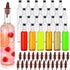 24 25 oz 24 Yinder Pcs Long Neck Plastic Bottles with Pourer Empty Clear Wine Liquor Bottles Pour with Pourers for Home
