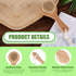PEUTIER 7.87x3.15 Inch Vegetable Brush, Wood Potato Scrubber with Long Ergonomic Handle Fruit Scrub Brush Carrot Brush