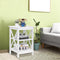 Nouva Side Table - Square Small End Table w/Storage Shelf, Tall Nightstand w/X-Design