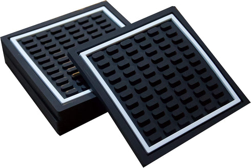 Highball & Chaser Coasters, 12in x 6in, 6 Pack Thick Durable Stylish Bar Mat for Spills, Coffee, Restaurants