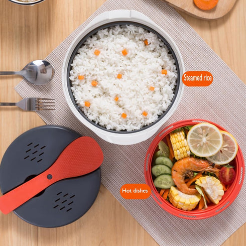 Microwave Rice Cooker Steamer - 2 L Pasta Cooker with Strainer for Rice, Vegetables, Quinoa, Oatmeal