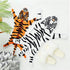Faux Tiger Printed Rug/Mat for Bathroom, Non-Slip Absorbent Area Rug for Small Home Decor (Orange)