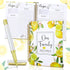 Recipe Book to Write in Your Own Recipes, 7.5 x 9 Inch Lemon Recipe Notebook with 100 Pages, Gift for Mom Dad Wife